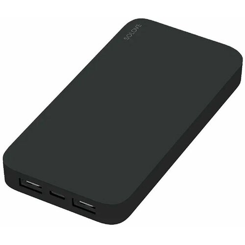 Внешний аккумулятор (Power Bank) Xiaomi Solove 003M, 20000мAч, черный [003m black rus] внешний аккумулятор solove power bank mi 20000mah кожаный чехол белый 003m white rus