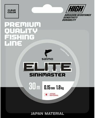 Леска для зимней рыбалки / рыболовная со льда Elite SINKMASTER (Salmo), 30м, 0.12мм