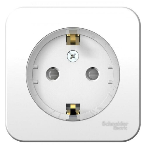 Schneider Electric BLANCA О/У розетка с заземл. со шторк, (компакт) изол. ПЛ 16А, 250В, белый (5шт) (арт. BLNRA111111)