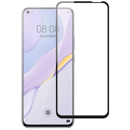Защитное стекло Onext для телефона Huawei Nova 7, 3D, черное (2020)