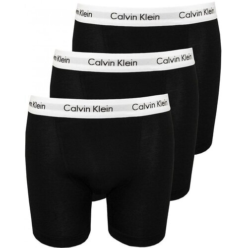 Трусы боксеры CALVIN KLEIN, средняя посадка, размер 3XL, черный, 3 шт.