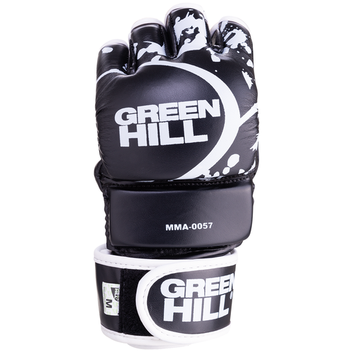 фото Перчатки для green hill mma-0057, к/з, черные (s)