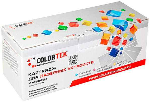 006R01182 Colortek совместимый черный тонер-картридж для Xerox WorkCentre Pro 123/ 128/ 133 (30 000с