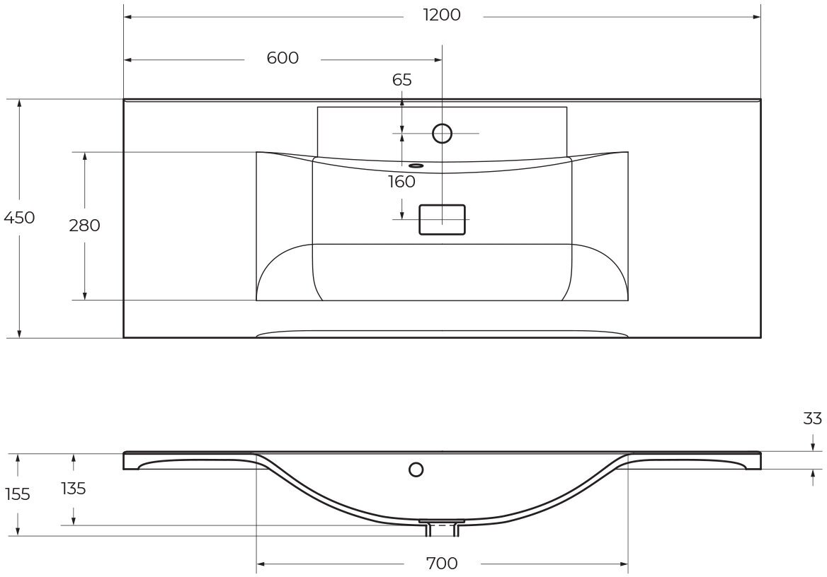 BelBagno Раковина из литьевого мрамора, 1200x450x150, BB1200/450-LV-MR-PR