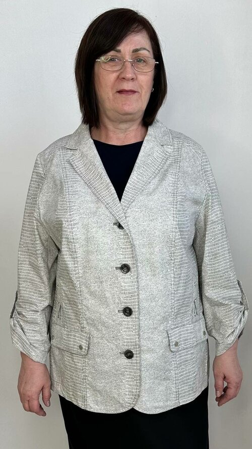 Пиджак Lady, размер 60, серый