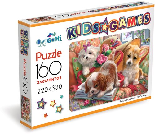 Пазл Origami Kids Games Корги, 07864, 160 дет., 14х20х3 см