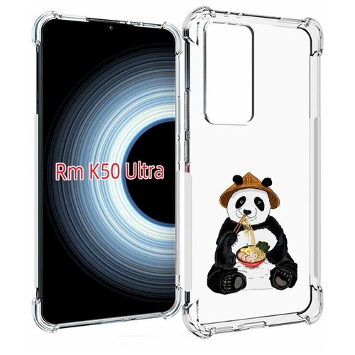 Чехол MyPads панда-любит-лапшу для Xiaomi 12T / Redmi K50 Ultra задняя-панель-накладка-бампер чехол mypads яркая панда детский для xiaomi 12t redmi k50 ultra задняя панель накладка бампер