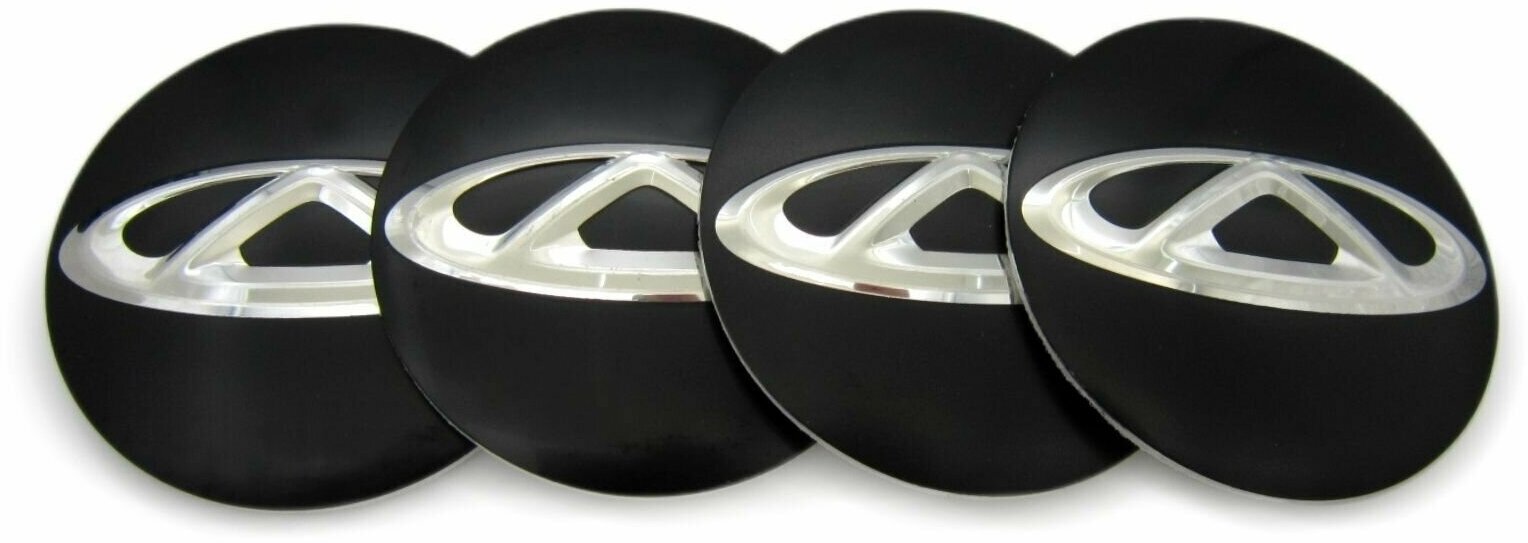 Наклейки на колесные диски и колпаки Chery/Чери 56 мм алюминий сфера
