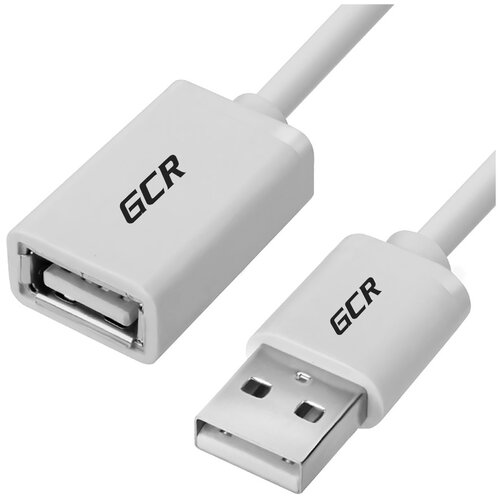 Удлинитель GCR USB - USB (GCR-UEC5), 1 м, 1 шт., белый