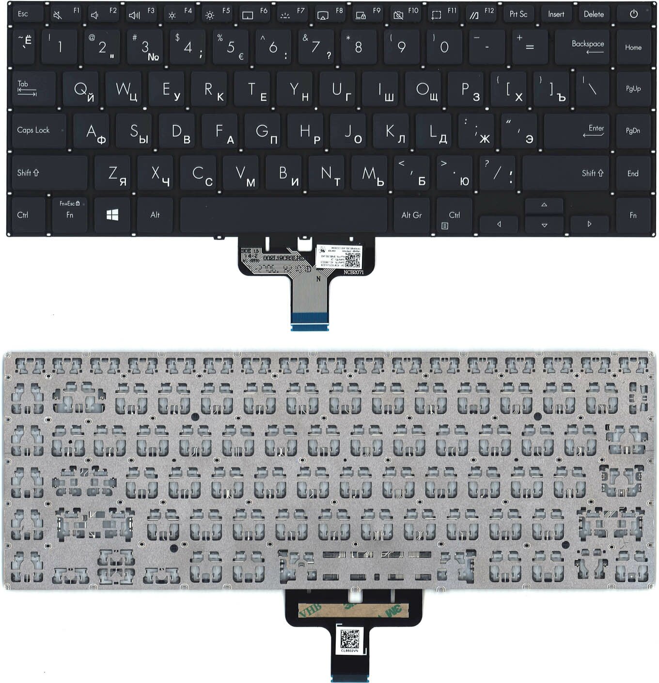 Клавиатура для ноутбука Asus UX435EG черная