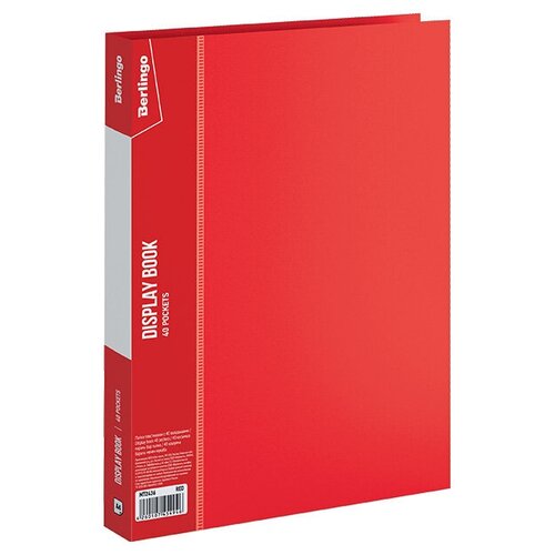 Berlingo Папка с 40 вкладышами Standard A4, пластик, красный berlingo папка со 100 вкладышами standard a4 пластик черный