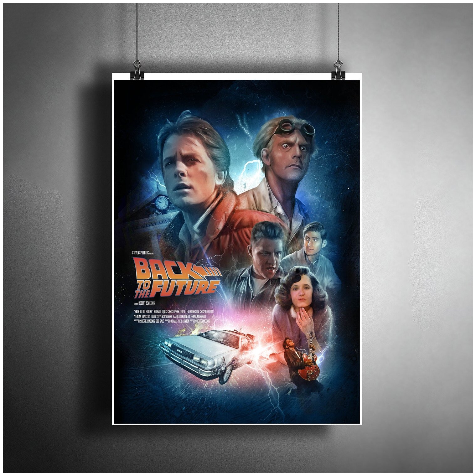 Постер плакат для интерьера "Фильм: Назад в будущее. Back To The Future" / Декор гостинной и спальни. A3 (297 x 420 мм)