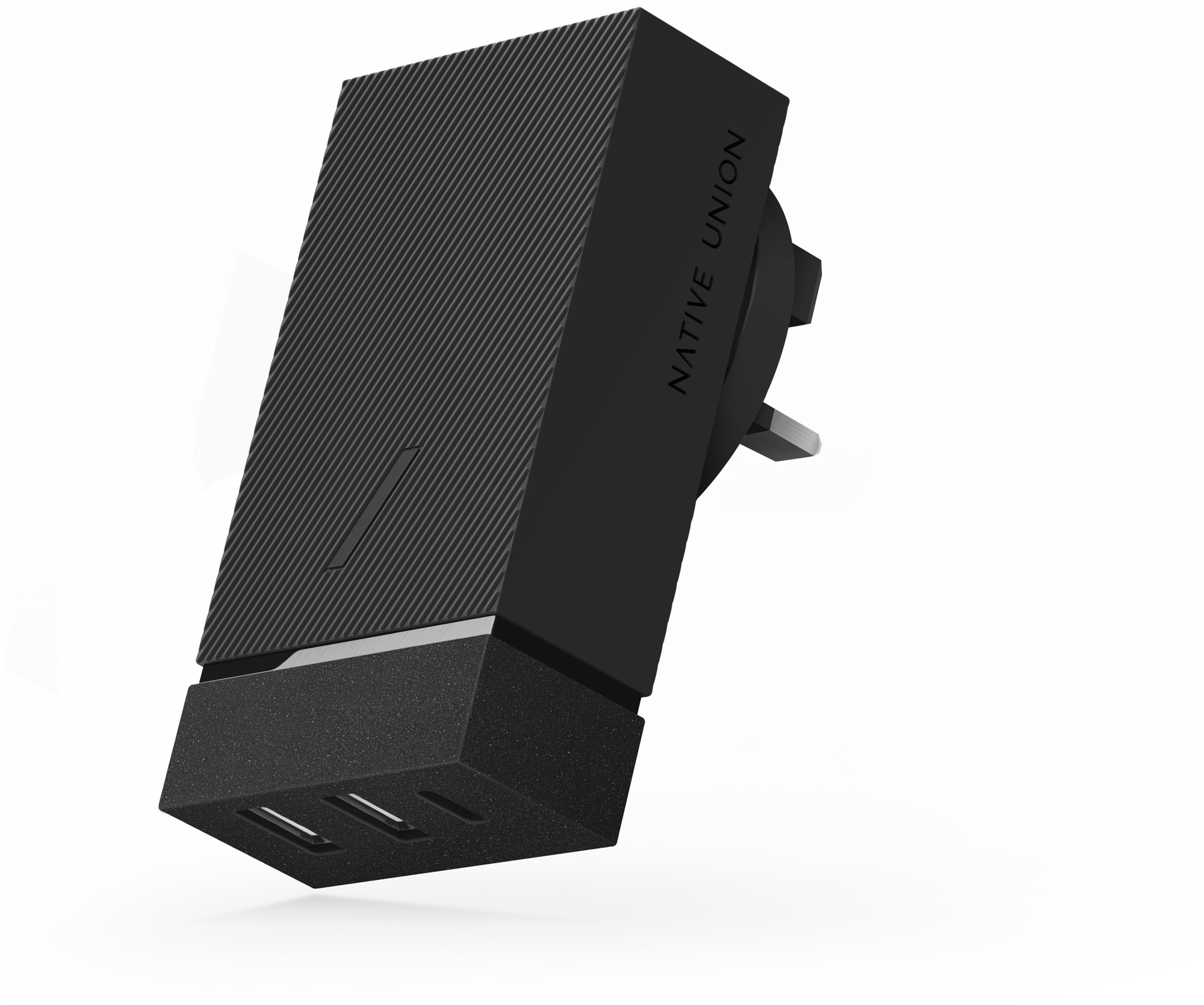Сетевое зарядное устройство Native Union, 2 USB + USB type-C, 3A, серый Noname - фото №3