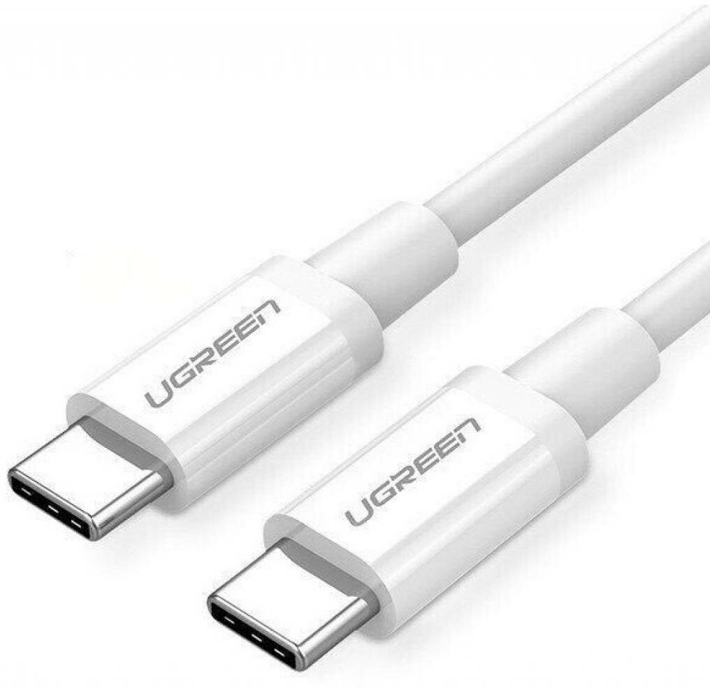 Кабель UGREEN 60519_ USB-C 2.0 Male/USB-C 2.0 Male 3A Data, 1.5м, white - фото №1