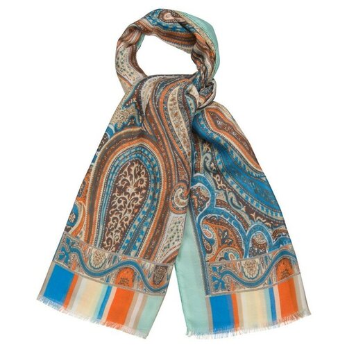 фото Шарф dr.koffer s37 100% вискоза синий/ зеленый