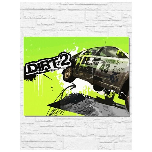 Картина по номерам на холсте игра Colin McRae Dirt 2 (PS, Xbox, PC, Switch) - 11099 Г 30x40 игра для pc colin mcrae dirt 2 подарочное издание dvd box