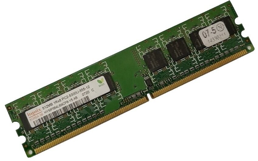 ОЗУ Dimm 512Mb PC2-5300(667)DDR2 HynixHYMP564U64CP8-Y5