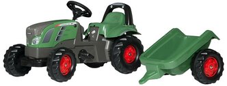 Веломобиль Rolly Toys Kid Fendt 516 Vario 013166, серый/зеленый/черный