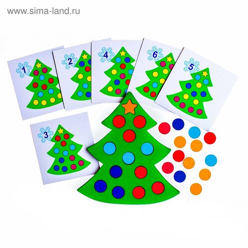 Мозаика Умная ёлочка диаметр кружков 2 см 552₽