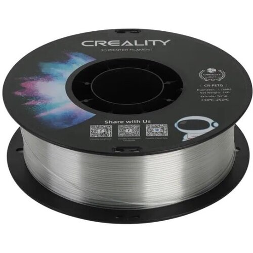 Пластик Creality CR PETG 1.75mm 3D Printing Filament 1kg прозрачный