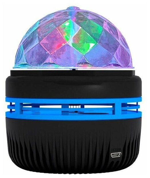Светодиодный LED диско шар мини, с режимом постоянного вращения, питание USB - фотография № 2