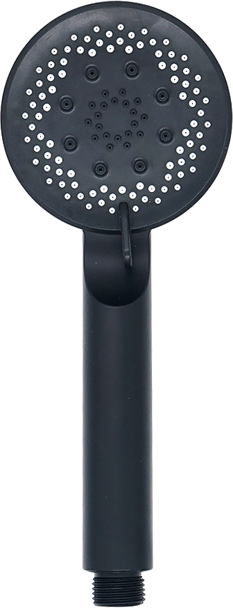 Лейка для душа со стоп кнопкой SPACEMARK, 5-режимная, массажная, черная