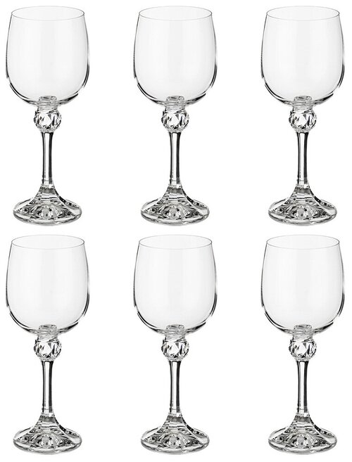 Набор бокалов Bohemia Crystal для вина из 6 шт. джулия 230 мл h = 18 см (674-446)