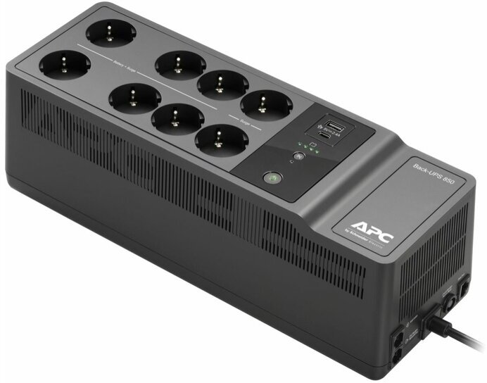 APC Источник бесперебойного питания 850ВА APC Back-UPS ES 850 BE850G2-RS, Schuko, черный (USB)