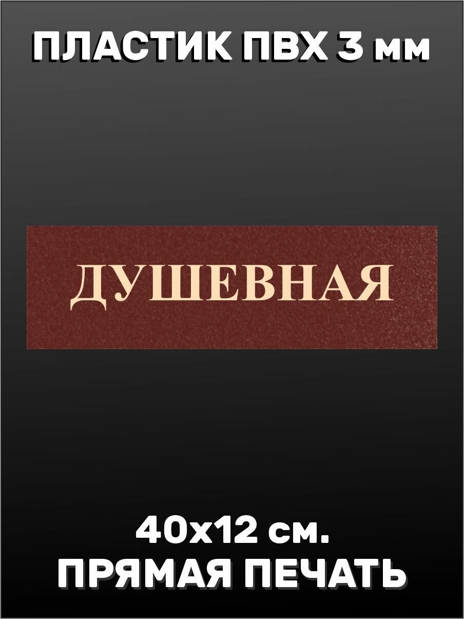 Информационная табличка на дверь - Душевная 40х12см