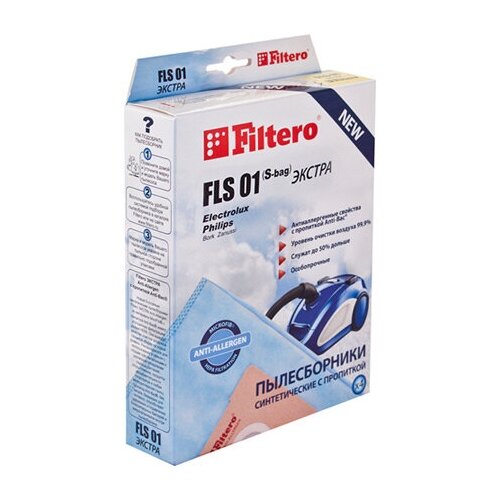 пылесборники filtero fls 01 s bag 4 Пылесборники FILTERO FLS 01 (S-bag) (4)