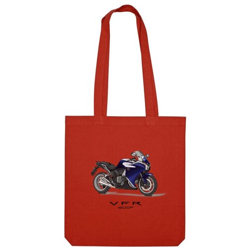 сумка мотоцикл белый Сумка шоппер Us Basic, красный