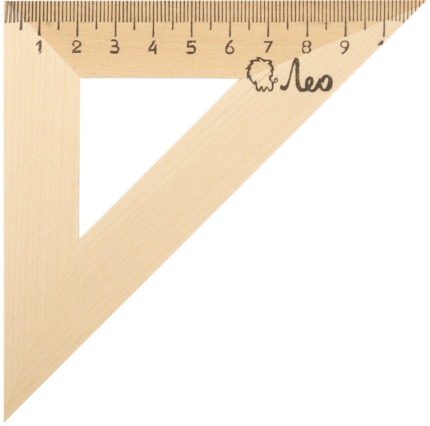 Треугольник "Лео" WTL-4511 деревянный 11 см 45 градусов