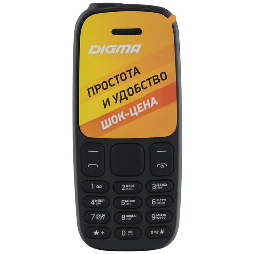 Мобильный телефон Digma Linx A106 черный lt1065pm 88400₽