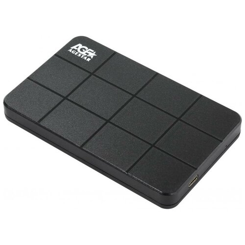 Корпус для HDD/SSD AGESTAR 3UB2P1C, черный корпус для hdd ssd agestar 31ub2a18 черный