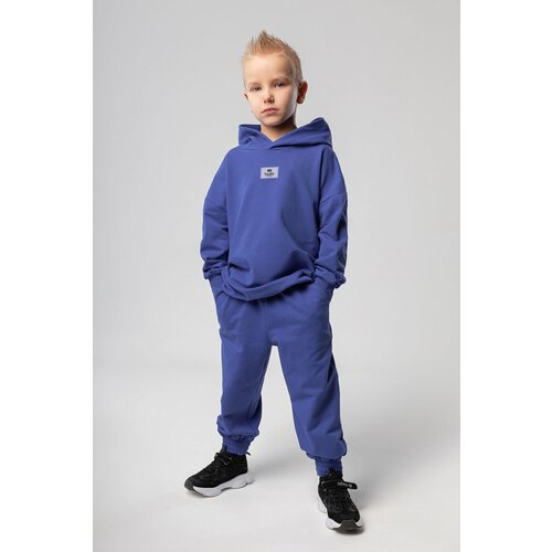 Комплект одежды bodo, худи и брюки, повседневный стиль, размер 110-116, синий