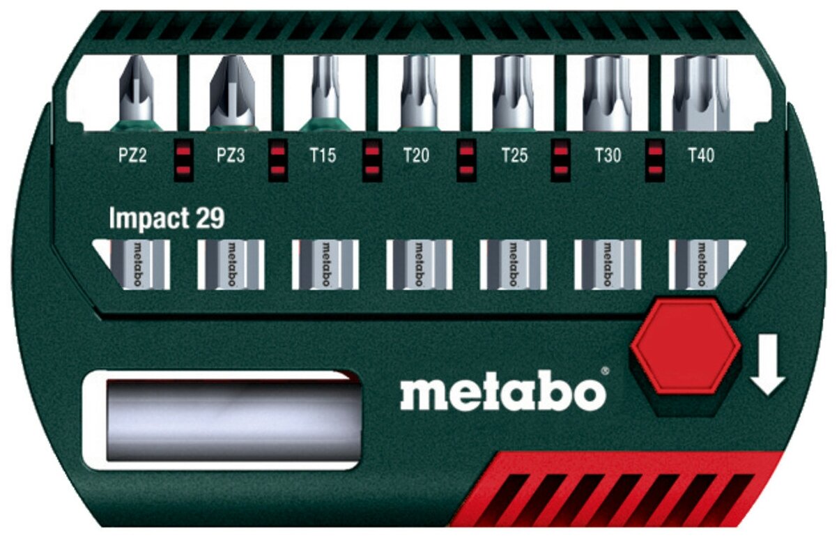 Набор бит Metabo Impact 29 8 предм.