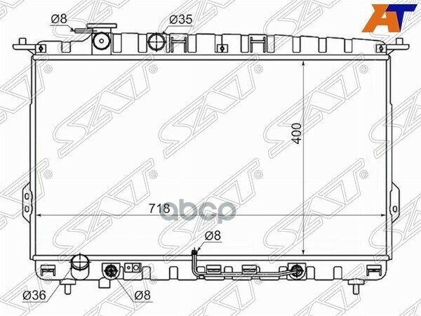 Радиатор Hyundai Sonata 98-13 / Kia Optima 00-05 / Hyundai Xg 98-05 / Kia Magentis 00-06 Sat арт. HY0006