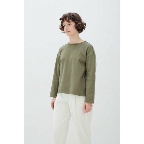 фото Топ уста к устам, хлопок, размер 44/46, хаки