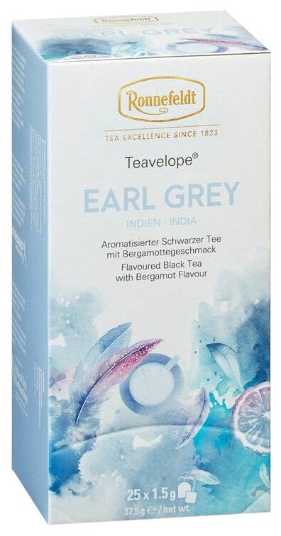 Ronnefeldt Teavelope Earl Grey ароматизированный черный чай 25 пак