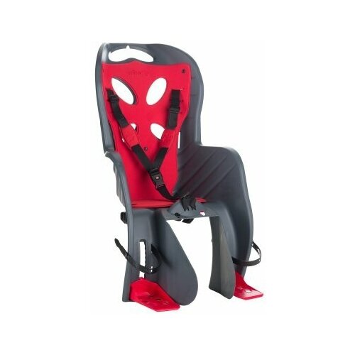 фото Сиденье детск.на подседельныйштырь curioso deluxe темно-серое с красн.вставкой 'nfun (италия)