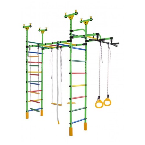 Спортивно-игровой комплекс Формула здоровья Слоненок, салатовый/радуга тарзанка с канатом и ступенями для дск зеленый
