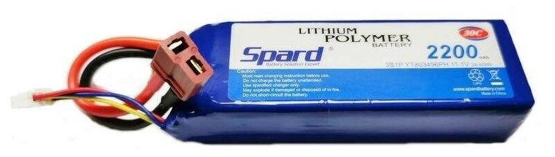 Аккумулятор Li-Po Spard 2200mAh, 11,1V, 30C, T‐plug