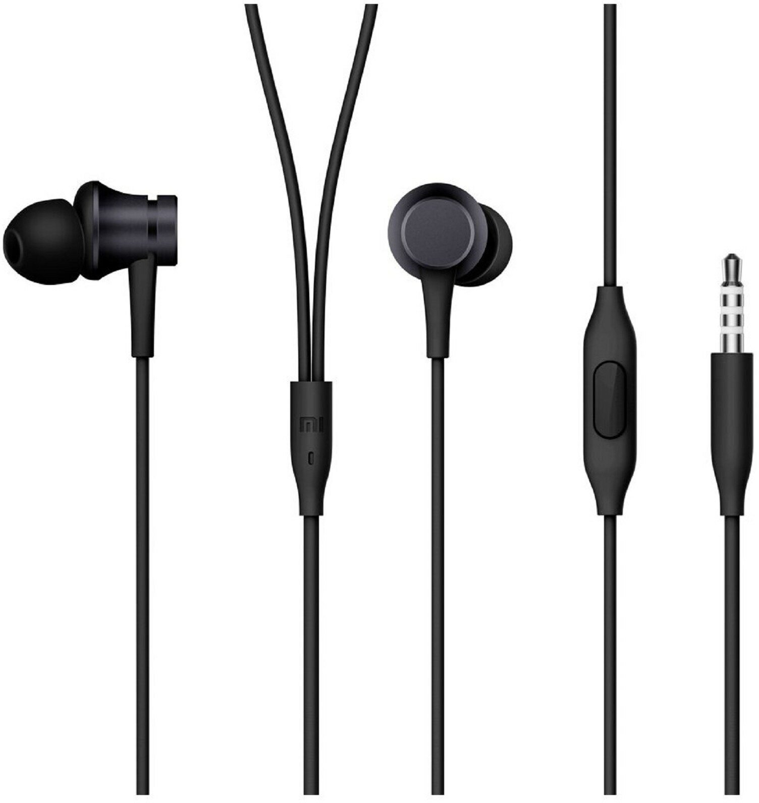Наушники Mi In-Ear Basic ZBW4354TY, вакуумные, микрофон, 93 дБ, 3.5 мм,1.25 м, черные