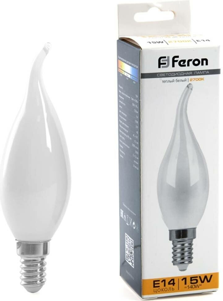 Лампа Feron LED LB-718 15W E14 2700K 230V прозрачная