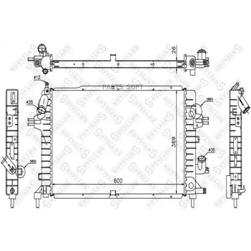 Радиатор STELLOX 1025388SX  цена за 1 шт  минимальный заказ 1