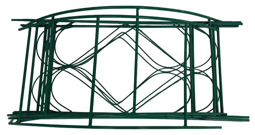 Арка садовая металлическая для растений (для сада) Лето-3 разборная зелёная, 240х110х40см., труба d=10 - фотография № 3