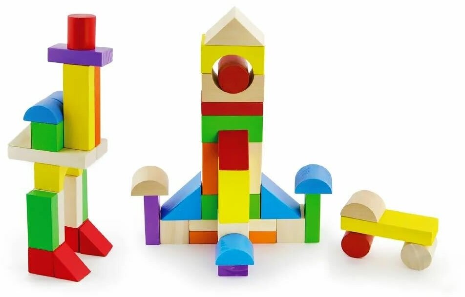 Конструктор Viga Toys Набор строительных блоков Ферма, 50 деталей (50285) - фото №3