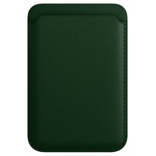 Чехол картхолдер MagSafe Wallet на телефон для банковских карт, пропуска зеленый, Cardholder магнитный чехол магнитный для банковских карт leather wallet magsafe ic премиум кожзам темно зеленый