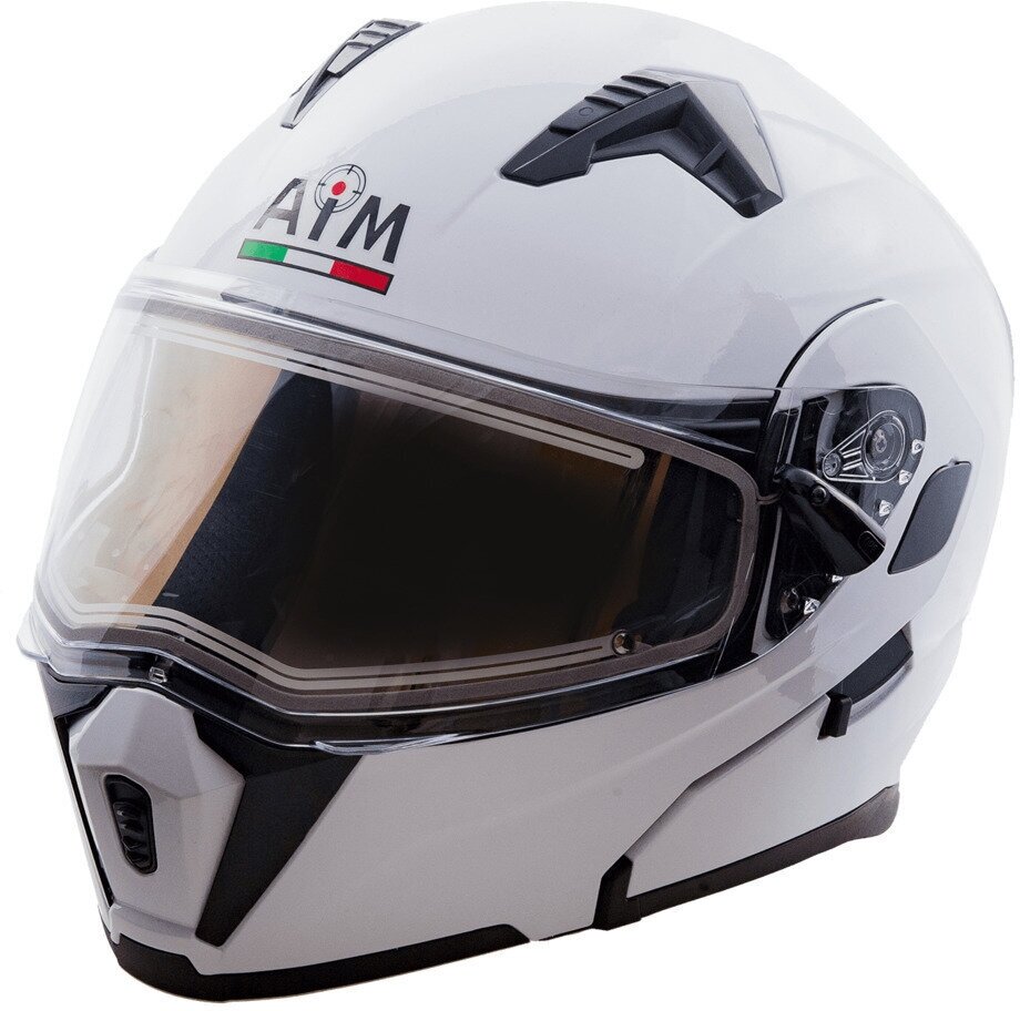 Шлем Снегоходный модуляр AiM JK906 White Glossy, XS