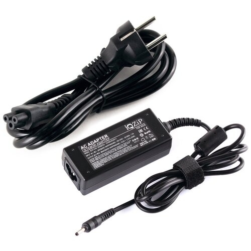 фото Блок питания (зарядка) iqzip для ноутбука asus 19v 2.37a (45w), штекер: 3.0 x 1.1 мм, (с сетевым кабелем), pn: 40jw19v1aj
